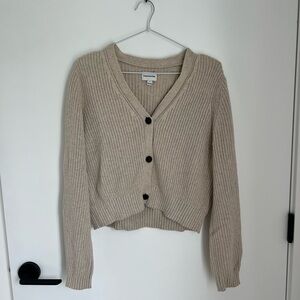 Frank and Oak 100% Cotton Cropped Cardigan
